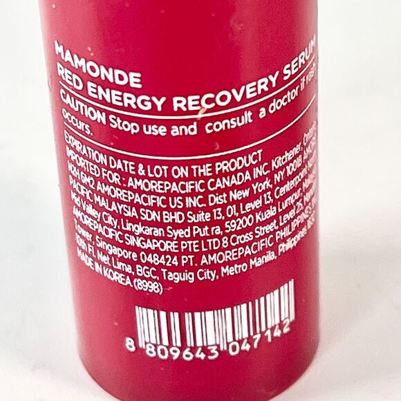 Mamonde Red Energy Recovery Serum Moisturize Revitalize Travel .16 fl oz 5ml New - Picture 4 of 4